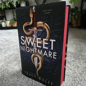 Sweet Nightmare by Tracy Wolff – Black Cover with Gold Snake and Red Edges